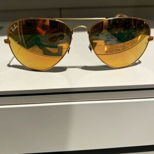 Ray-Ban Gold-Tinted Aviator Sunglasses